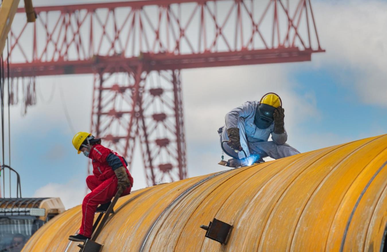 京雄高速跨永定河大橋建設(shè)者